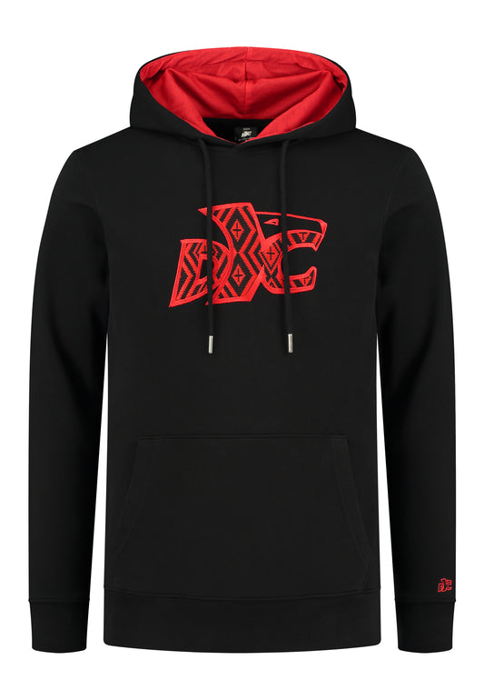 Hoodie rabbal black red