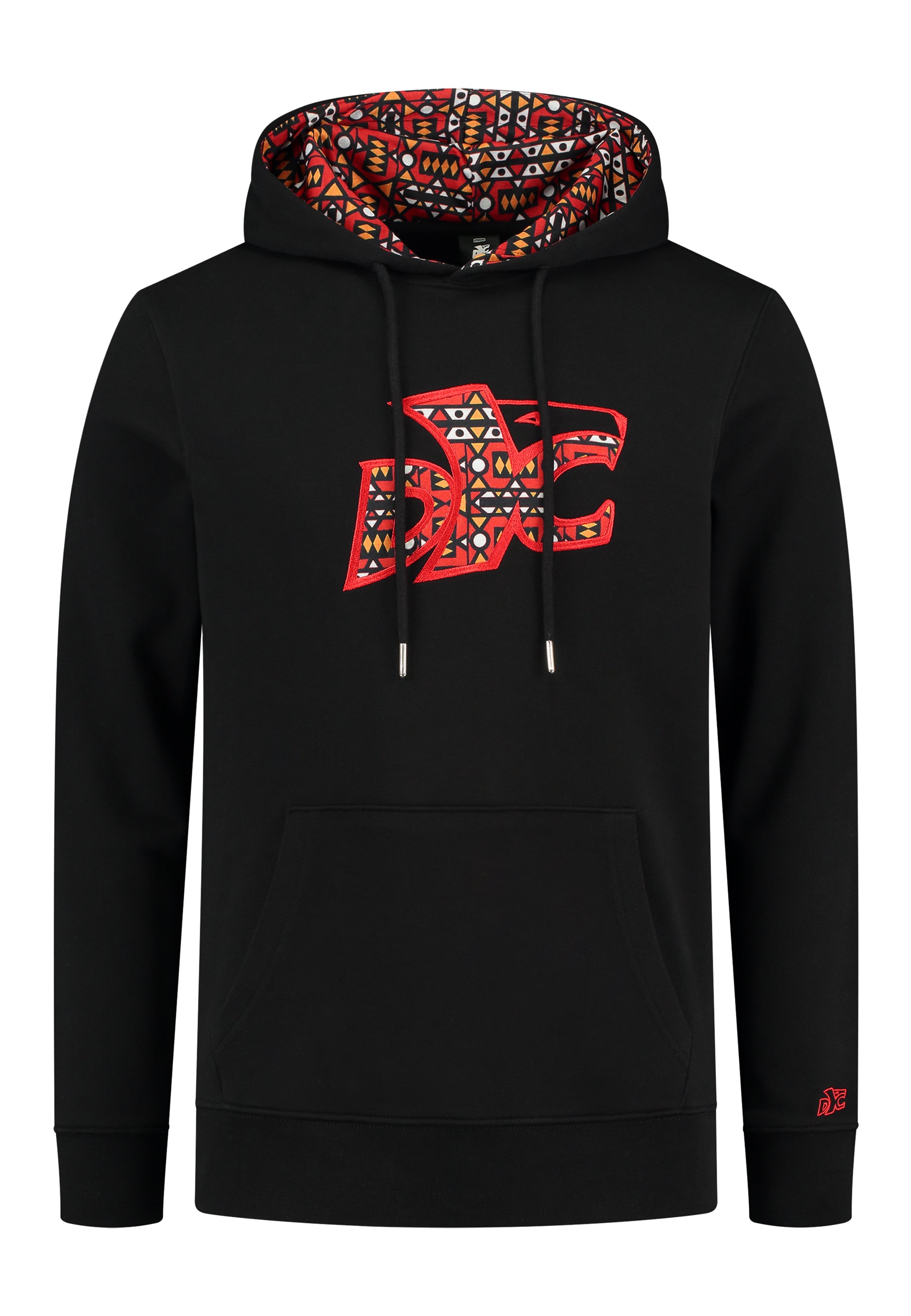 Hoodie wax motif  black red