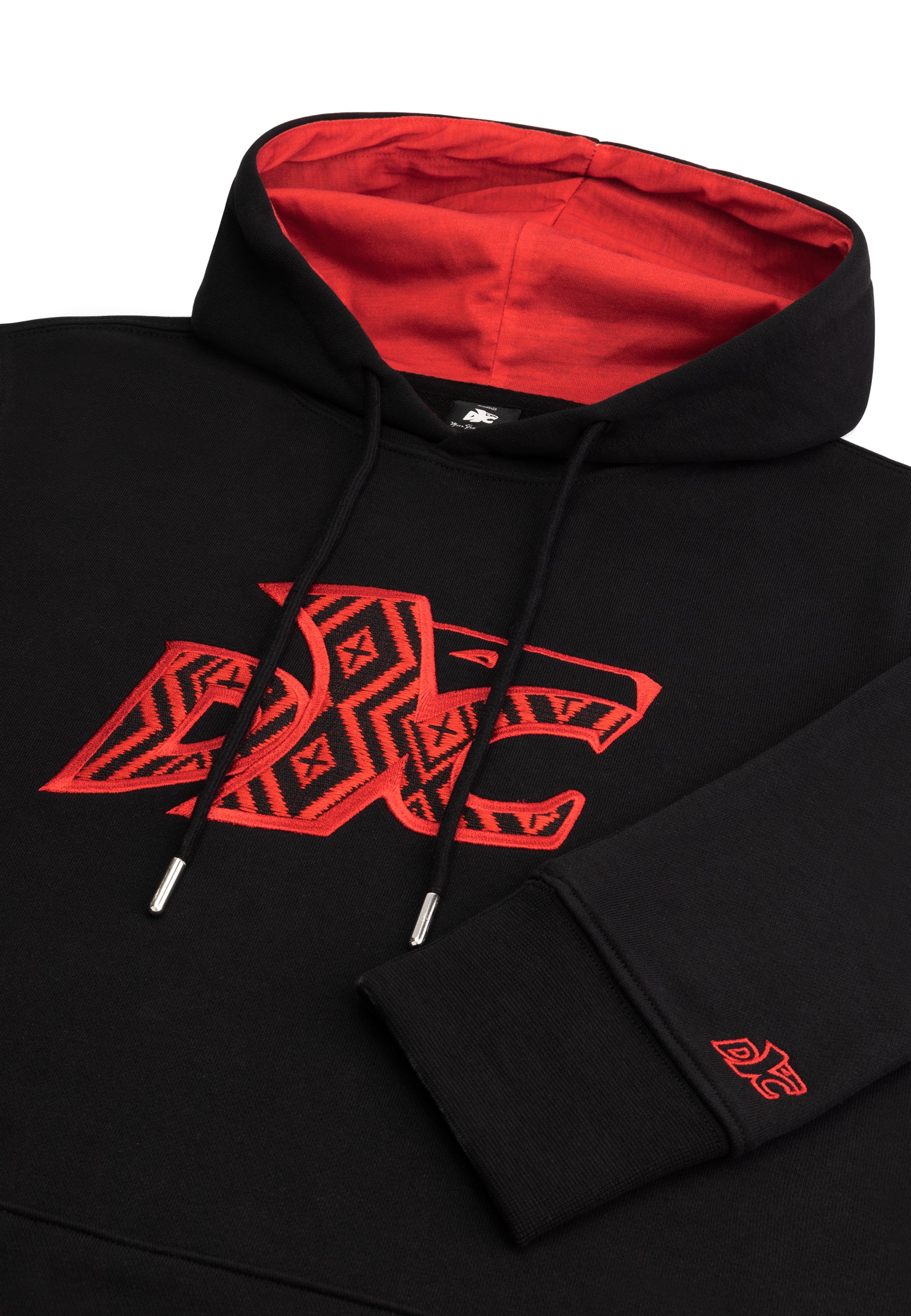 Hoodie rabbal  black red